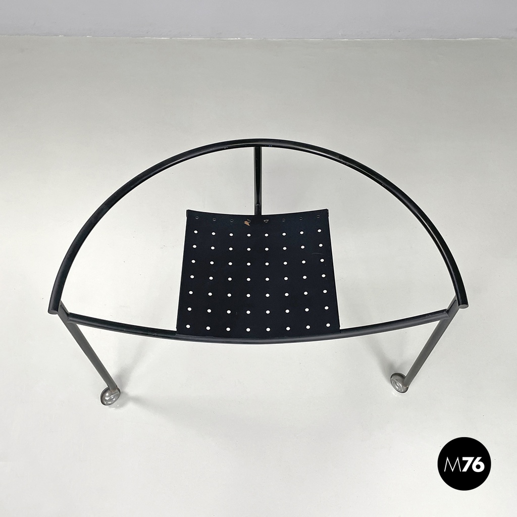 French modern black metal armchair Dr Sonderbar by Philippe Starck for XO, 1980s