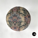 American modern floral fabric round stool Tulip by Eero Saarinen for Knoll 1970s