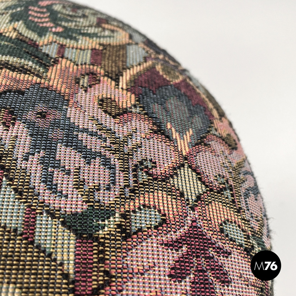 American modern floral fabric round stool Tulip by Eero Saarinen for Knoll 1970s