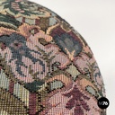 American modern floral fabric round stool Tulip by Eero Saarinen for Knoll 1970s