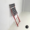 Italian modern red black Celestina folding chair Marco Zanuso for Zanotta, 1970s