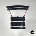 Italian modern red black Celestina folding chair Marco Zanuso for Zanotta, 1970s
