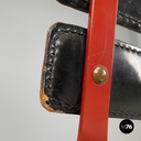 Italian modern red black Celestina folding chair Marco Zanuso for Zanotta, 1970s