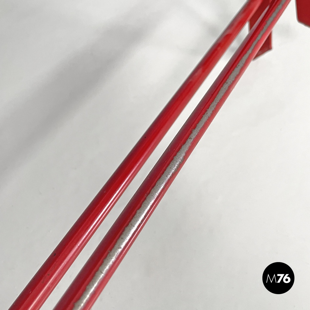 Italian modern red black Celestina folding chair Marco Zanuso for Zanotta, 1970s