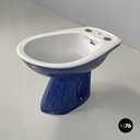 Italian modern blue ceramic bidet by Antonia Campi for Richard Ginori, 1970s