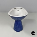Italian modern blue ceramic bidet by Antonia Campi for Richard Ginori, 1970s