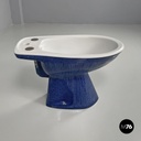 Italian modern blue ceramic bidet by Antonia Campi for Richard Ginori, 1970s