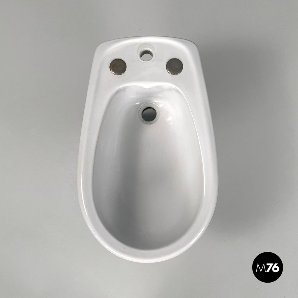 Italian modern blue ceramic bidet by Antonia Campi for Richard Ginori, 1970s