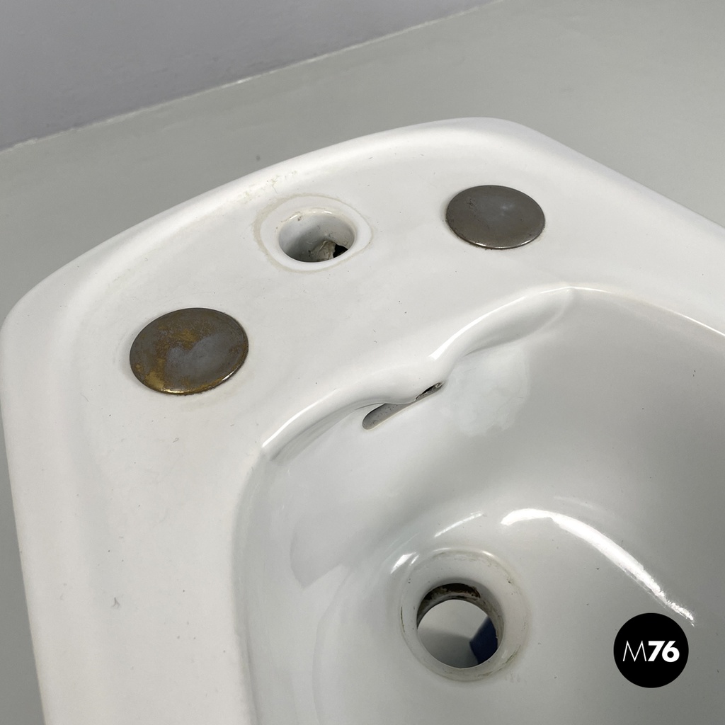 Italian modern blue ceramic bidet by Antonia Campi for Richard Ginori, 1970s