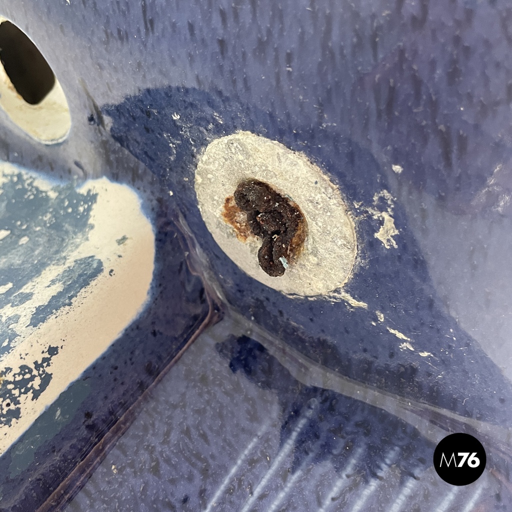 Italian modern blue ceramic bidet by Antonia Campi for Richard Ginori, 1970s