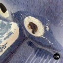 Italian modern blue ceramic bidet by Antonia Campi for Richard Ginori, 1970s