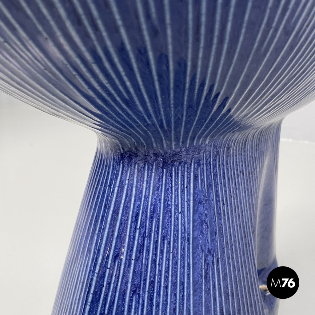 Italian modern blue ceramic bidet by Antonia Campi for Richard Ginori, 1970s