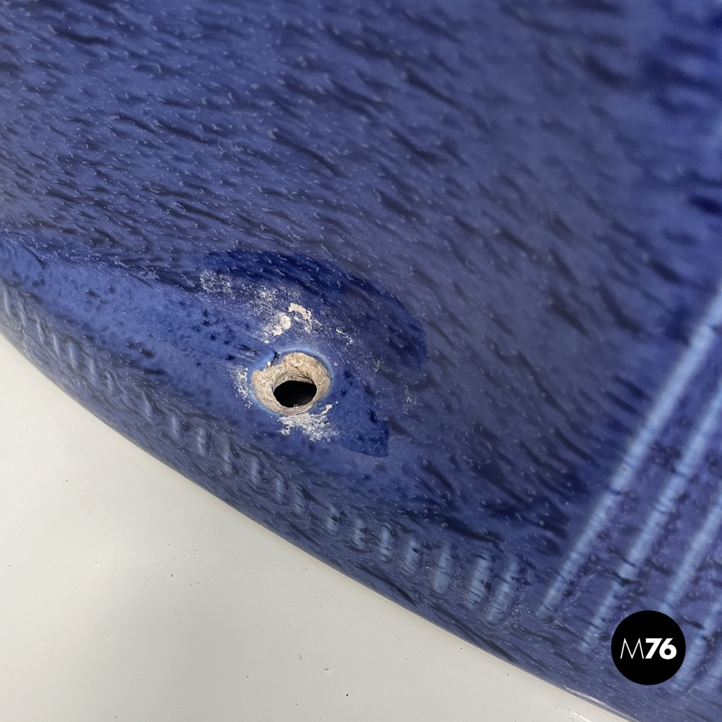 Italian modern blue ceramic bidet by Antonia Campi for Richard Ginori, 1970s