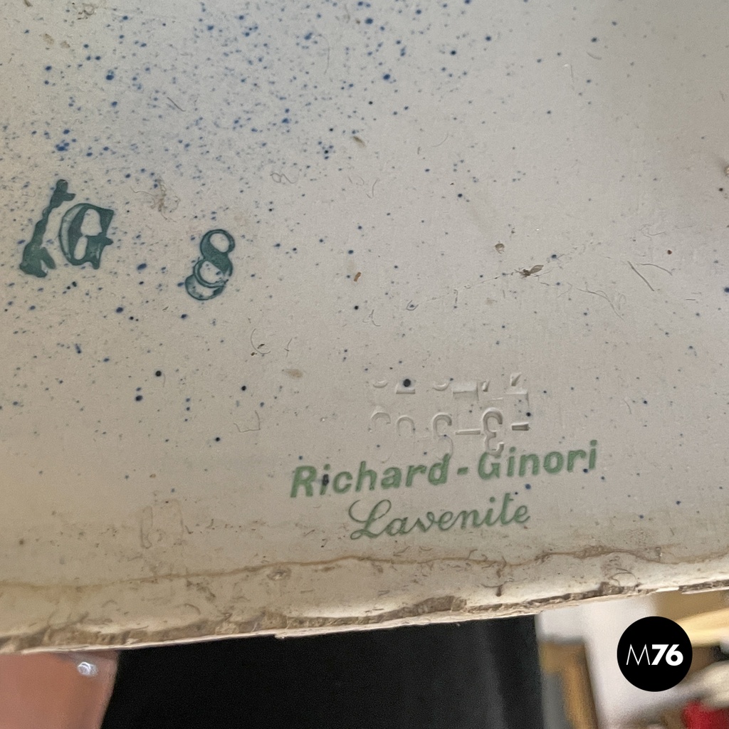 Italian modern blue ceramic bidet by Antonia Campi for Richard Ginori, 1970s