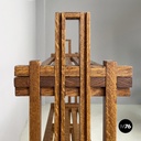 Italian modern Bookcase Panchina in wood slats, 2000s