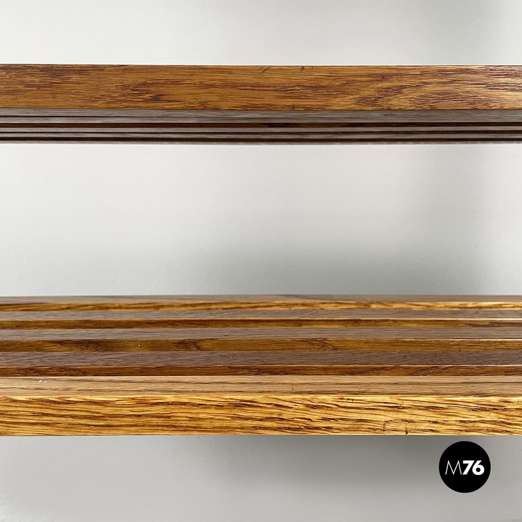 Italian modern Bookcase Panchina in wood slats, 2000s