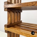 Italian modern Bookcase Panchina in wood slats, 2000s