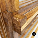 Italian modern Bookcase Panchina in wood slats, 2000s