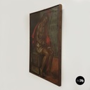 Italian Oil painting on canvas of Jesus Christ with a crown of thorns, 1600s 