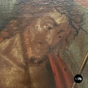 Italian Oil painting on canvas of Jesus Christ with a crown of thorns, 1600s 