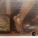 Italian Oil painting on canvas of Jesus Christ with a crown of thorns, 1600s 