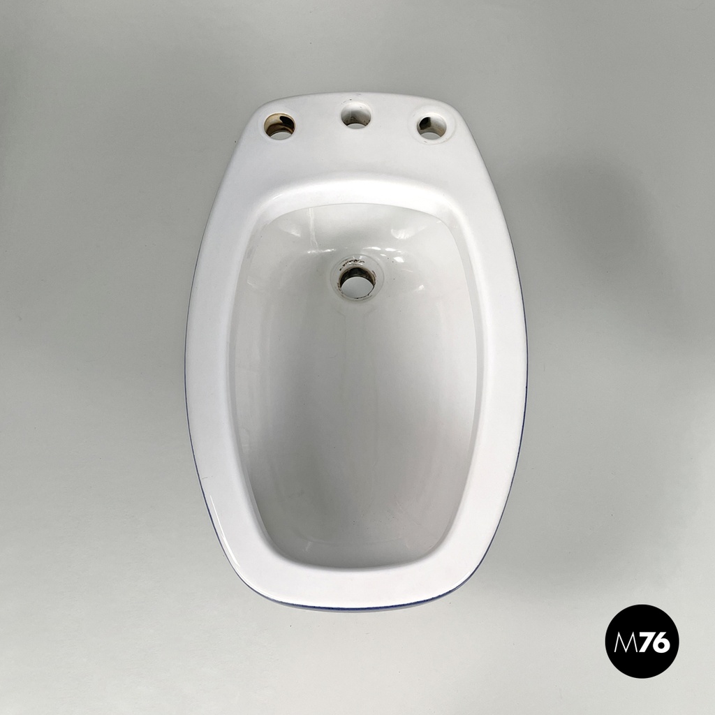 Italian modern blue bathroom fixtures Gardena Antonia Campi Richard Ginori 1970s