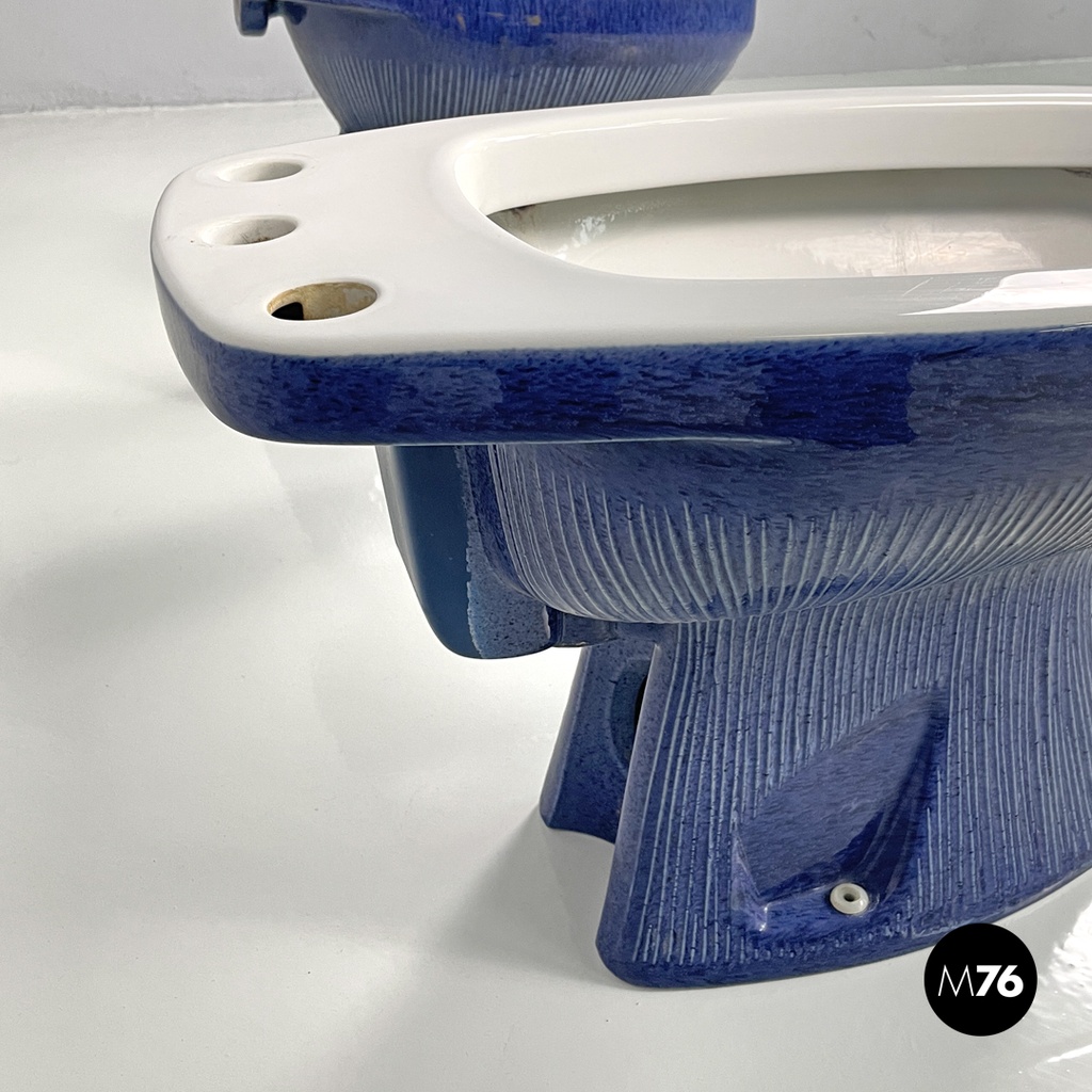 Italian modern blue bathroom fixtures Gardena Antonia Campi Richard Ginori 1970s