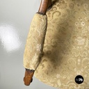 Italian Luigi XVI Armchairs in wood and yellow fabric, end of 1800s
