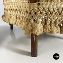 Italian Luigi XVI Armchairs in wood and yellow fabric, end of 1800s