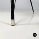 Italian mid-century modern Chair in red plastic and black metal, 1960s