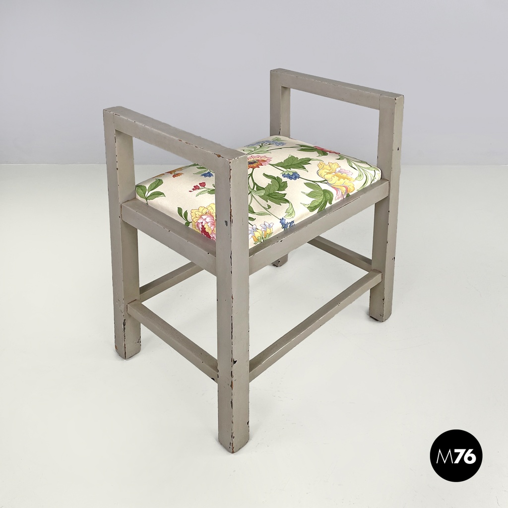 Italian Art Deco grey stools by Gino Maggioni for Atelier Borsani Varedo, 1930s