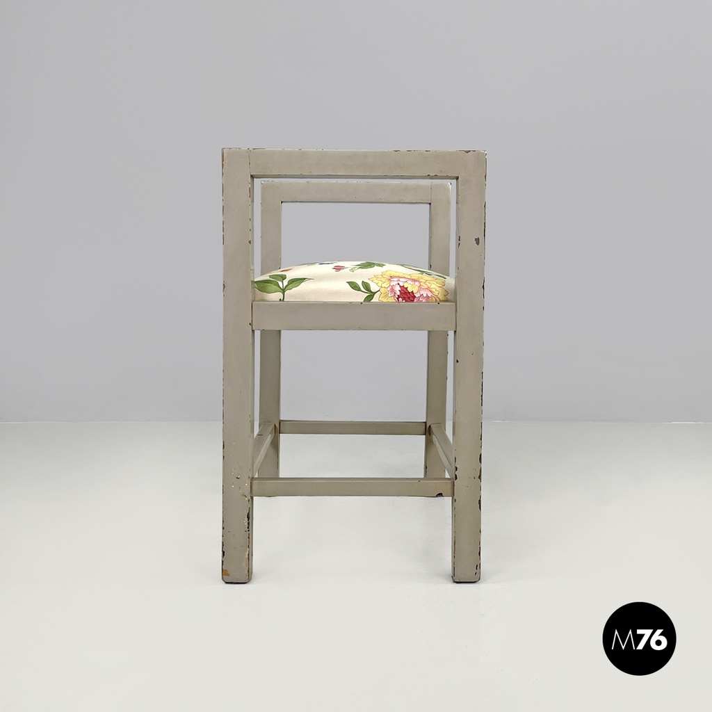 Italian Art Deco grey stools by Gino Maggioni for Atelier Borsani Varedo, 1930s