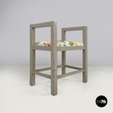 Italian Art Deco grey stools by Gino Maggioni for Atelier Borsani Varedo, 1930s