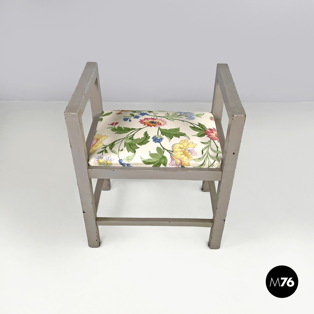 Italian Art Deco grey stools by Gino Maggioni for Atelier Borsani Varedo, 1930s