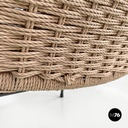 Italian mid-century modern armchairs with metal structure and beige rope, 1960s