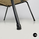 Italian mid-century modern armchairs with metal structure and beige rope, 1960s