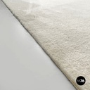 Italian post-modern rectangular synthetic short hair white carpet, 2000s