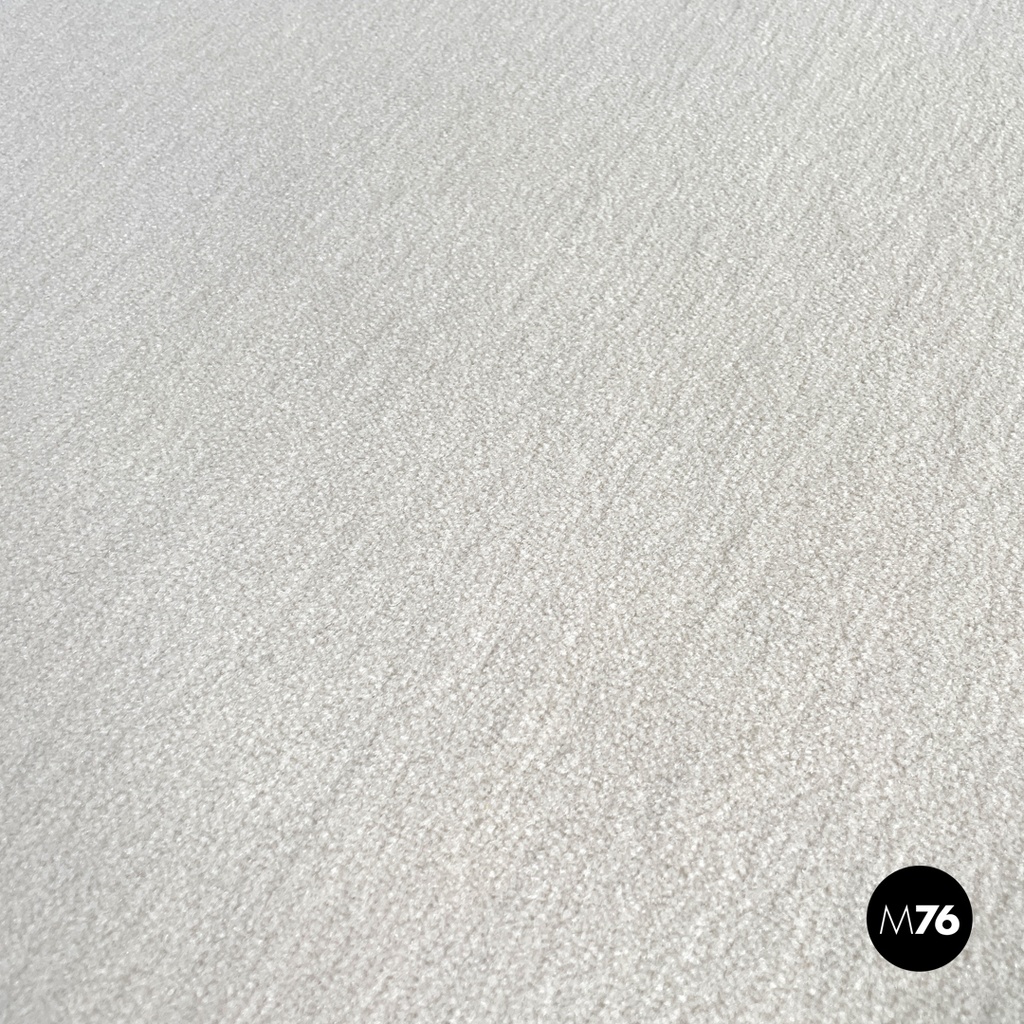 Italian post-modern rectangular synthetic short hair white carpet, 2000s