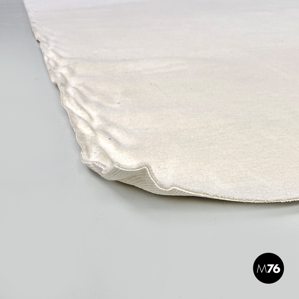 Italian post-modern rectangular synthetic short hair white carpet, 2000s