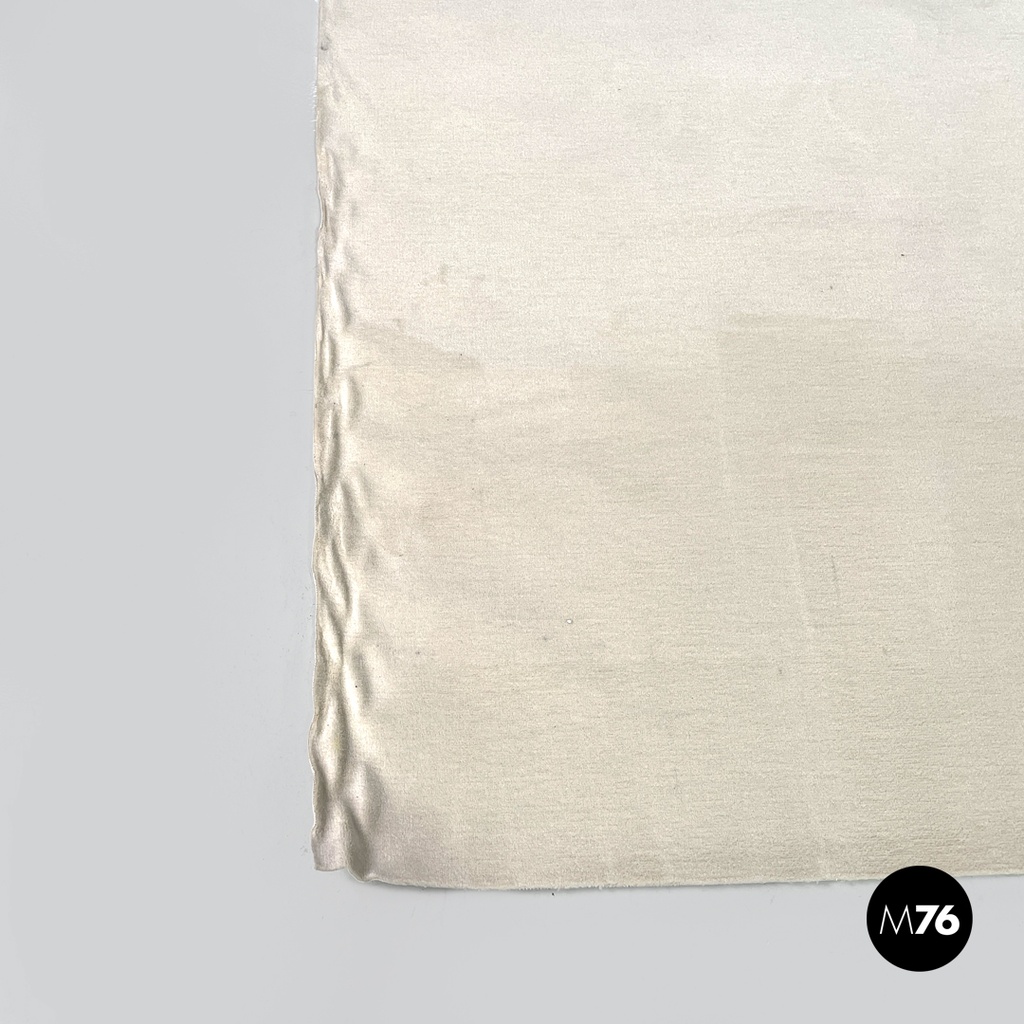 Italian post-modern rectangular synthetic short hair white carpet, 2000s