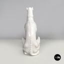 French modern white ceramic greyhound dog sculpture by Roche Bobois, 1980s