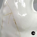 French modern white ceramic greyhound dog sculpture by Roche Bobois, 1980s