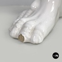 French modern white ceramic greyhound dog sculpture by Roche Bobois, 1980s