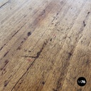 Italian antique wooden dining table with one drawer and brass handle, 1800s