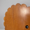 Italian modern wooden chairs with hexagonal and seat scalloped decoration, 1970s