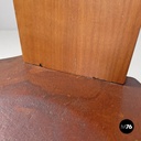 Italian modern wooden chairs with hexagonal and seat scalloped decoration, 1970s