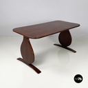 Italian mid-century modern rectangular coffee table in wood, 1950s