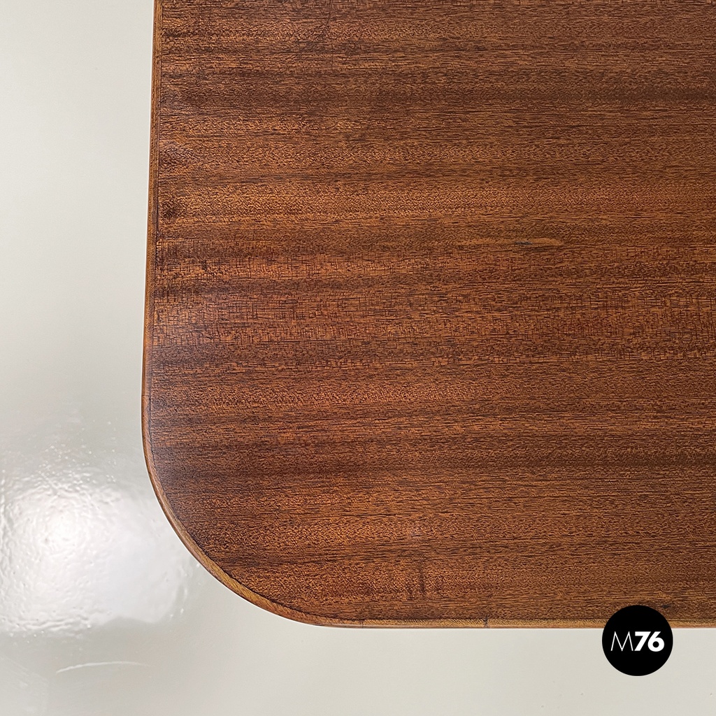Italian mid-century modern rectangular coffee table in wood, 1950s