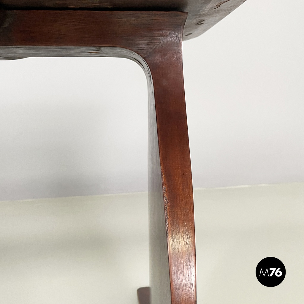 Italian mid-century modern rectangular coffee table in wood, 1950s