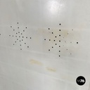 Italian mid-century modern white industrial bathroom two doors cabinet, 1960s